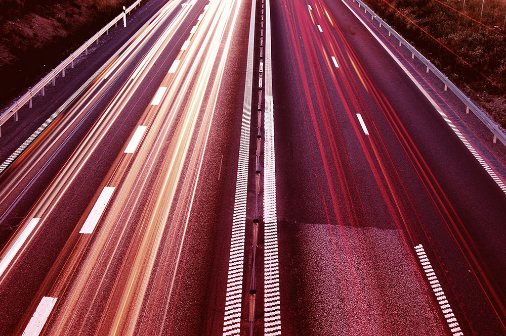 Highway showing speed