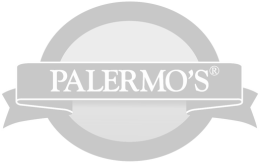 A gray circular emblem with a ribbon banner across the middle displaying the text PALERMOS® in white capital letters.